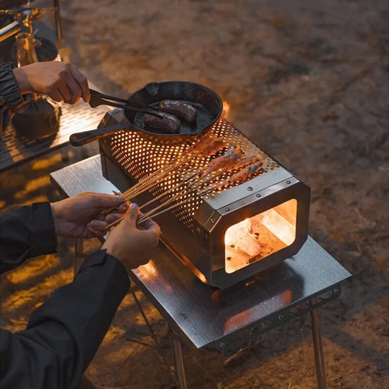 What are the advantages and disadvantages of a fire pit for outdoor camping ?