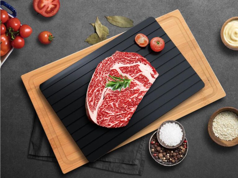 best way to defrost steak ? Try an aluminum food defrosting plate